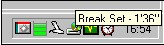 Seeing the time by hovering the mouse pointer over BreakSet icon